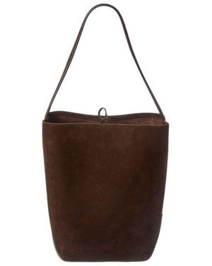 The Row Suede Tote - Brown