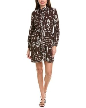 Garrie B Long Sleeve Mini Dress - Brown