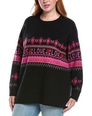 Johnny Was Plus The Fairisle Wool & Cashmere-Blend Pullover - Red