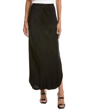 Bella Dahl Asymmetric Side Slit Bias Skirt - Black