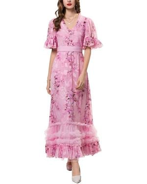 Amanda Royal Maxi Dress - Pink