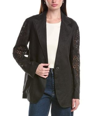 Max Mara Angizia Linen Jacket - Black