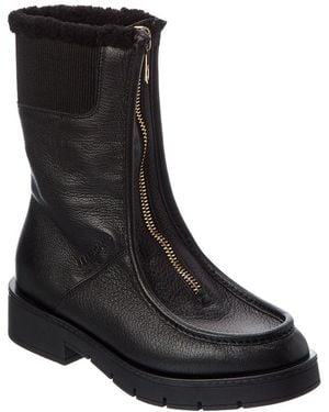 Ferragamo Monste Leather Boot - Black