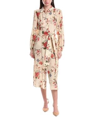 Max Mara Wales Silk Midi Dress - White