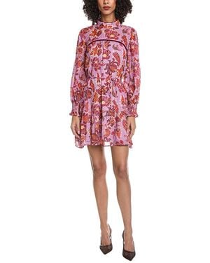 Fate Printed Mini Dress - Red