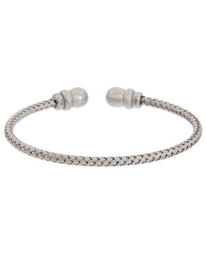 Meshmerise 18K Over 0.25 Ct. Tw. Diamond Mesh Bangle Bracelet - White