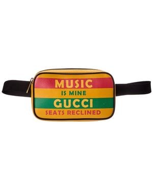 Gucci Music Is Mine Leather Belt Bag - Yellow