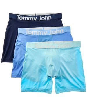 Tommy John Set Of 3 360 Sport Micro 6In Boxer Brief - Blue