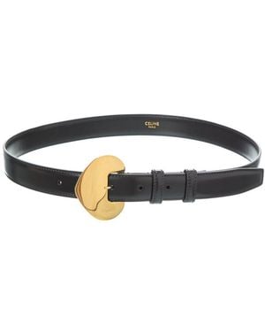 Celine Triomphe Small Leather Belt - Blue
