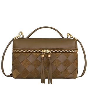 Rebecca Minkoff Frankie Train Case Leather Crossbody - Brown