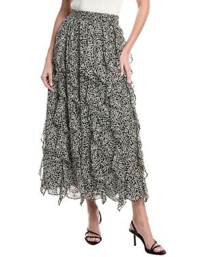 1.STATE Printed Ponte Pencil Skirt - Black