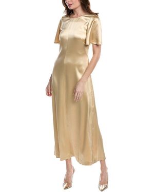 Rebecca Taylor Double Face Charmeuse Silk Maxi Dress - Natural