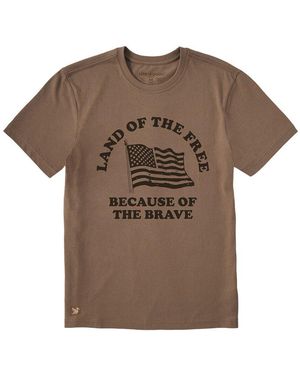 Life Is Good. Crusher T-Shirt - Brown