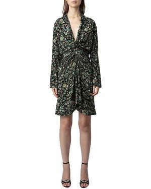 Zadig & Voltaire Rozo Bali Silk Dress - Green