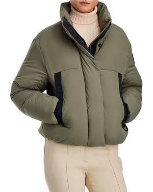 Canada Goose Junction Cropped Puffer Label Vest - Green