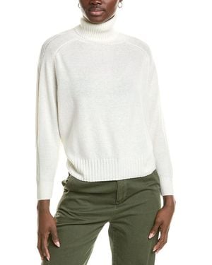 Brodie Cashmere Wool & Cashmere-Blend Overarm Rib Roll Neck Jumper - White