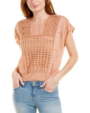 Burning Torch Half Moon Top - Blue