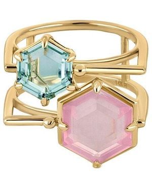 Bony Levy 14K Color 14K 5.94 Ct. Tw. 2 Amethyst Ring - White