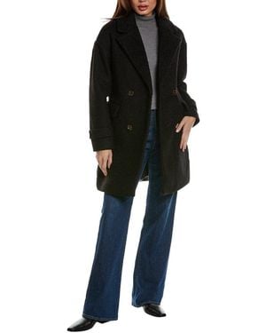 NVLT Mixed Media Coat - Black