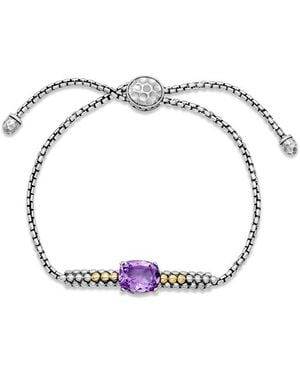 Samuel B. 18K 3.00 Ct. Tw. Amethyst Bracelet - Metallic
