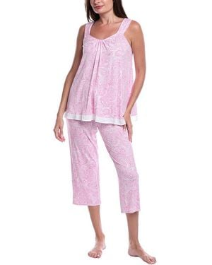 Ellen Tracy 2Pc Tank & Ankle Pant Set - Pink