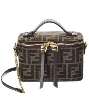 Fendi Ff Jacquard Vanity Case - Black
