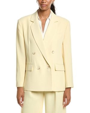 Kenneth Cole Double-Breasted Boyfriend Jacket - Natural