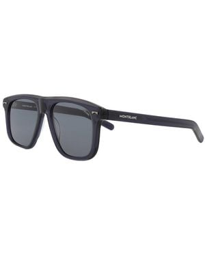 Montblanc Mb0227S 55Mm Sunglasses - Blue