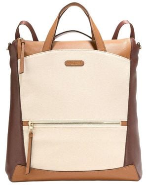 Cole Haan The Essential Leather & Canvas Backpack - Natural