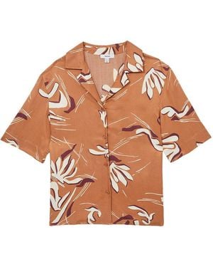 Reiss Sandy Floral Print Top - Brown
