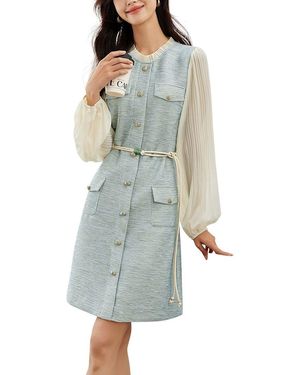 OUNIXUE Mini Dress - Blue