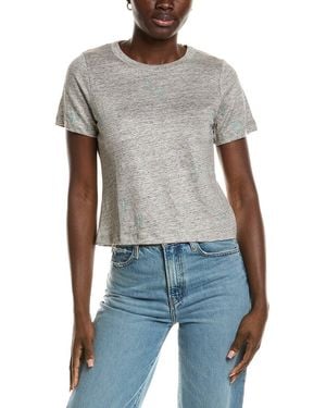 Chaser Brand Cactus Flower Easy Linen-Blend T-Shirt - Blue