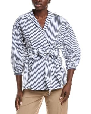 Max Mara Weekend Ceci Wrap Top - Blue