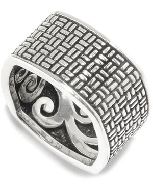 Samuel B. Imperial Boxstitch Square Ring - White
