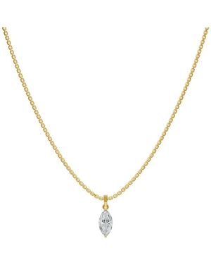Lab Grown Diamonds 18K Plated 1.00 Ct. Tw. Lab-Grown Diamond Necklace - Metallic