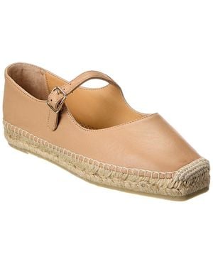 Castañer Pepa Leather Espadrille - Natural