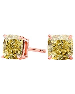 Amairah 14K Rose 1.00 Ct. Tw. Lab-Grown Diamond Stud Earrings - Metallic
