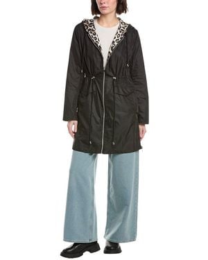 Ellen Tracy Reversible Rain Jacket - Black