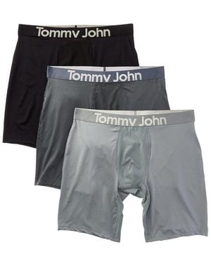 Tommy John Set Of 3 360 Sport Micro 8In Boxer Brief - Grey