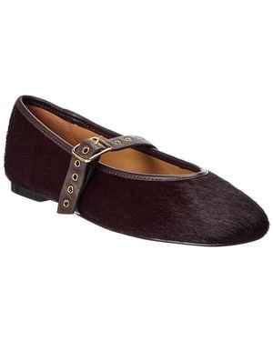 Madewell Remy Haircalf & Leather Mary Jane - Brown