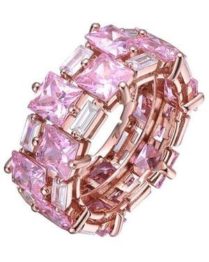 Genevive Jewelry 18k Rose Gold Vermeil Ring - Pink