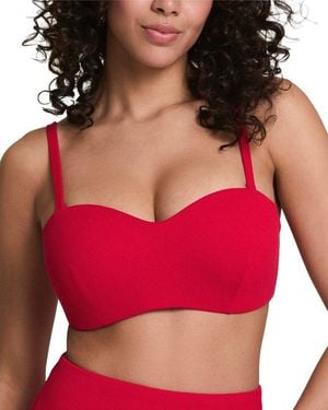 Spanx Pique Bandeau Bikini Top - Red