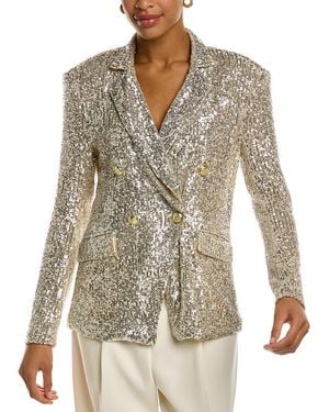 Alexia Admor Abbi Double-Breasted Jacket - Metallic