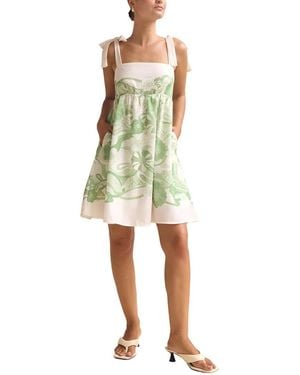 CAMILA BLANCO Printed Mini Dress - Green