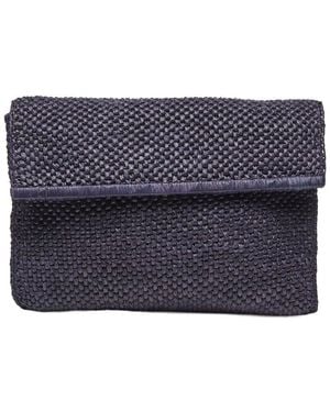 Mar Y Sol Rhodes Raffia Clutch - Blue