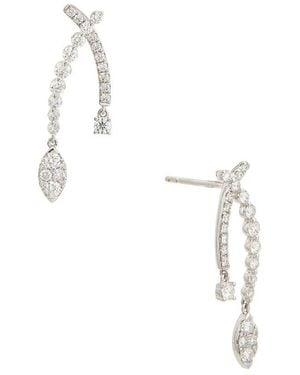 Maitre De Diamant 18K 0.88 Ct. Tw. Diamond Earrings - Metallic