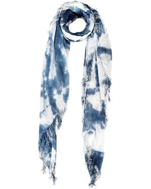 Blue Pacific Cloud-Dye Tie Dye Cashmere-Blend Scarf - Blue
