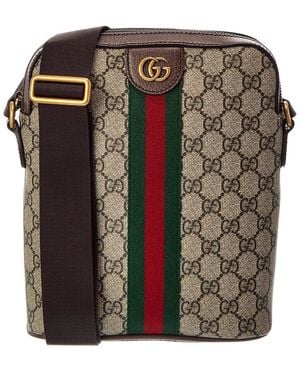 Gucci Ophidia Small Canvas & Leather Crossbody - Black