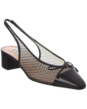Aquazzura Margot Mesh & Leather Slingback Sandal - Metallic