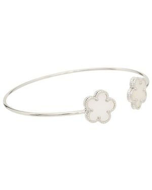 Juvell 18K Plated Clover Bracelet - White
